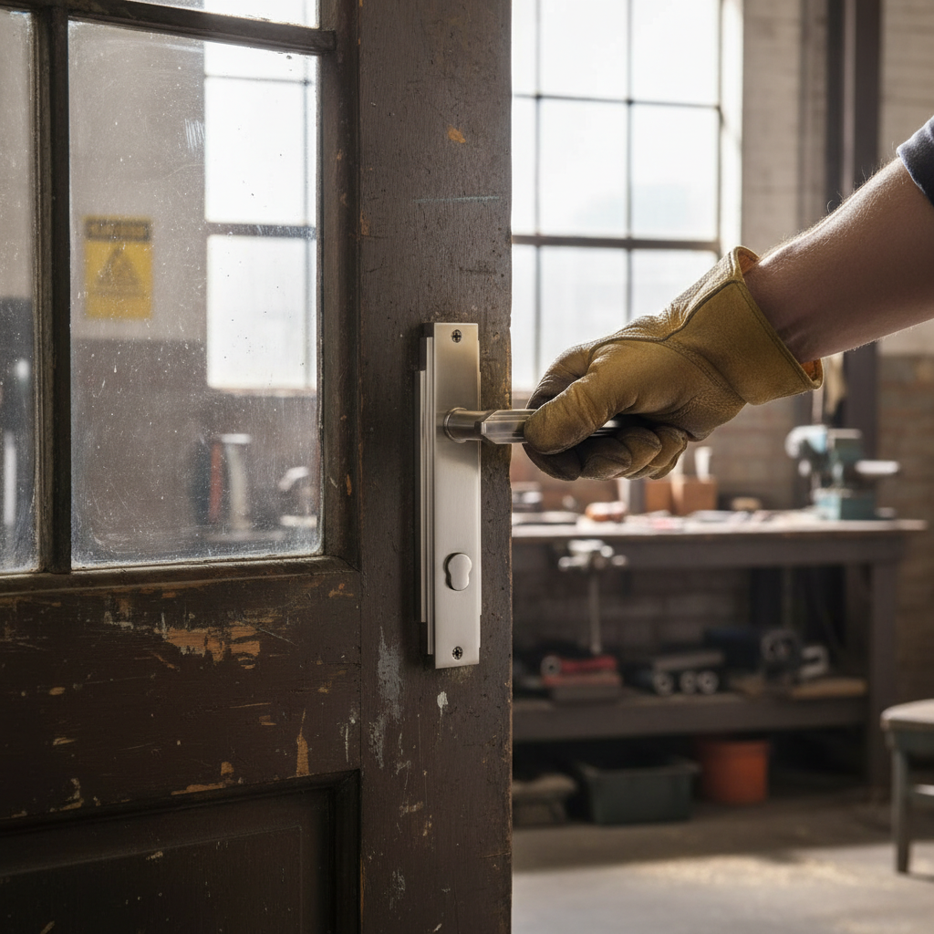 Premium Satin Nickel Lever Latch Handle with Stepped Lines and Angular Design, Sold as a Pair with 10-Year Guarantee