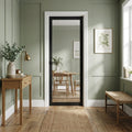 Internal Studio Door Jet Black Fully Finished with 1 Light Clear Glass