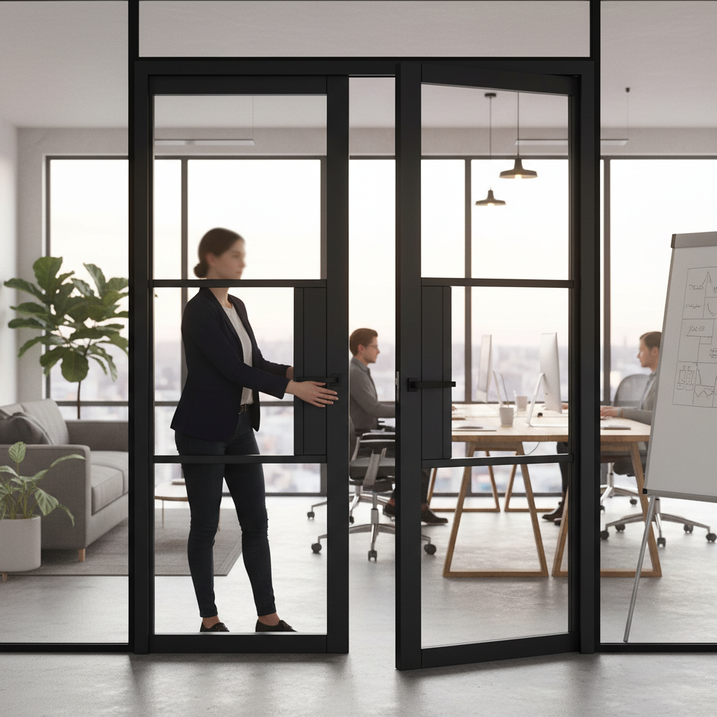 Premium Clear Glazed Double Pocket Door System with Adjustable Jambs and Steel Frame for Seamless Installation