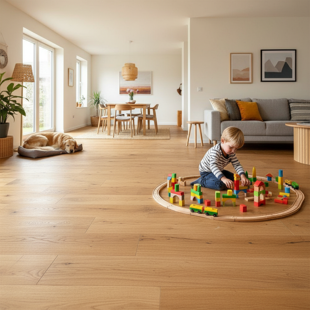 Premium 14mm UV Oiled Engineered Real Wood Flooring in Brushed Oak with 4V Bevelled Edge for Seamless Installation
