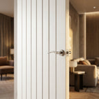 FD30 Rated White Internal Cottage Fire Door, Primed Finish, Solid Core - detail view