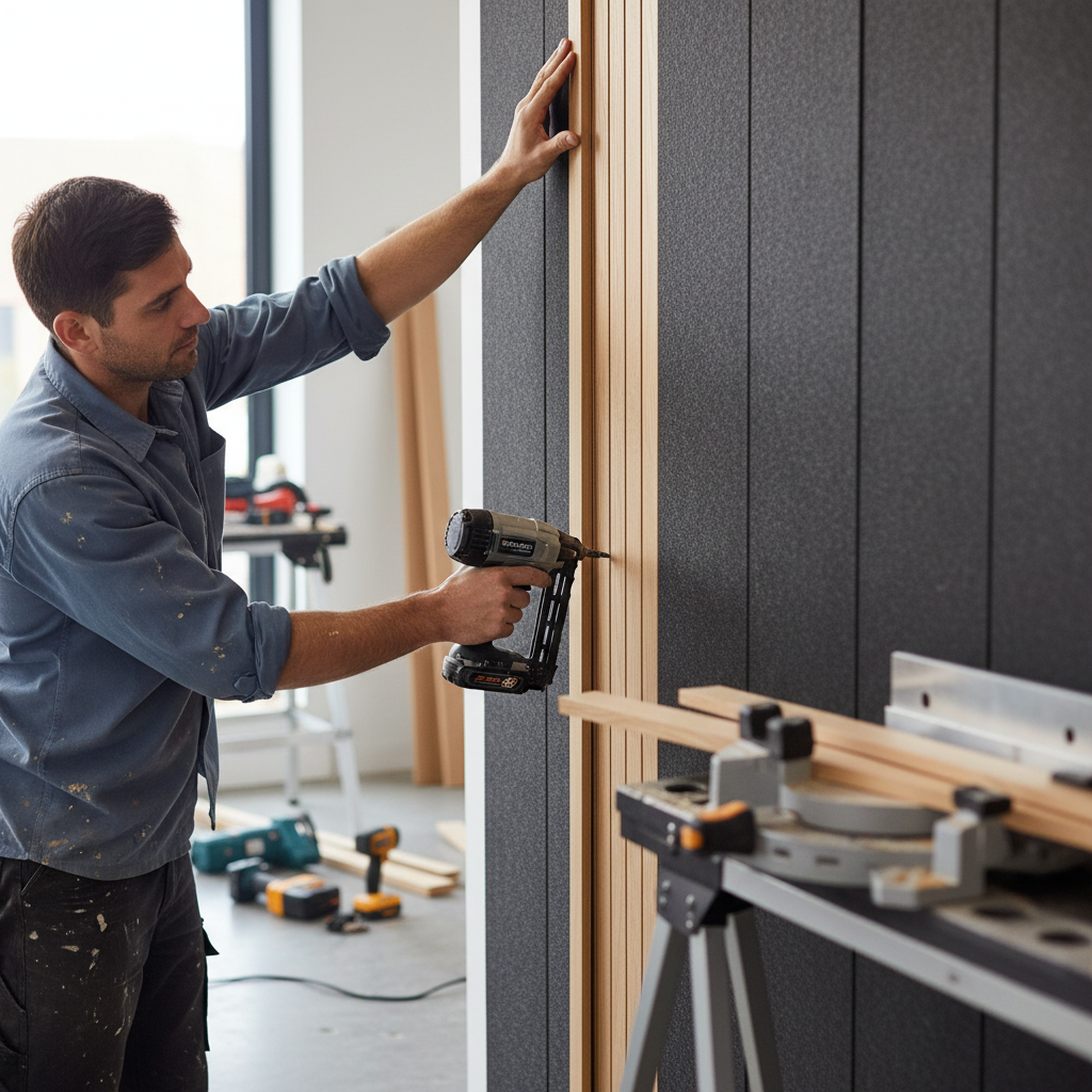 Premium Elevation Acoustic 2.4m Wall Panelling Trim - Natural Oak Finish for Timeless Elegance