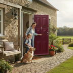 Premium Custom Made 6 Panel External Door with Solid Hardwood Construction and Choice of RAL Colors