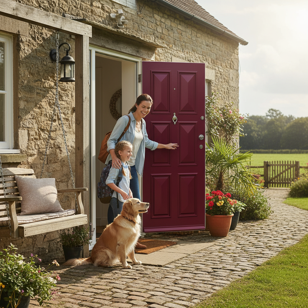 Premium Custom Made 6 Panel External Door with Solid Hardwood Construction and Choice of RAL Colors