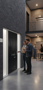 Premium External Fire Door Set with Half-Hour Fire Resistance and Security Features