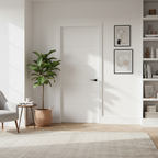Premium White Primed Internal Door with Five Panels, Deep V-Groove Design and Semi-Solid Core for Sophisticated Interiors