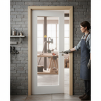 Premium Obscure Glazed Interior Door with Solid Core and Custom Size Options - High-Quality Professional Grade for Industrial and Commercial Applic...
