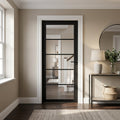 Internal Made-to-Measure Jet Black Door Fully Finished with 5 Light Clear Glass