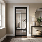 Internal Made-to-Measure Jet Black Door Fully Finished with 5 Light Clear Glass