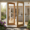 Premium Pattern 20 External French Door Pair - Engineered Timber with Solid Timber Edging for Durability