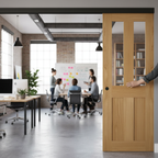 Premium Clear Glazed Flush Pocket Door Set with Modern Design and Space-Saving Features