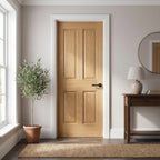 Internal Oak Door Unfinished Traditional Victorian 4 Panel