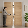 Premium Unfinished Double Pocket Door Set with Galvanised Steel Frame and Customizable Design for Modern Interiors