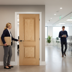 Premium Fully Finished 2 Panel Fire Door with Solid Core, Engineered Construction for Strength and Stability
