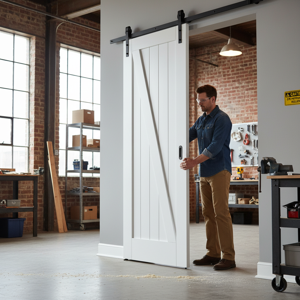 Premium Heavy Duty Face Mounted Sliding Door Set for Wooden Doors Up to 100kg - Available in Matt Black or Stainless Steel