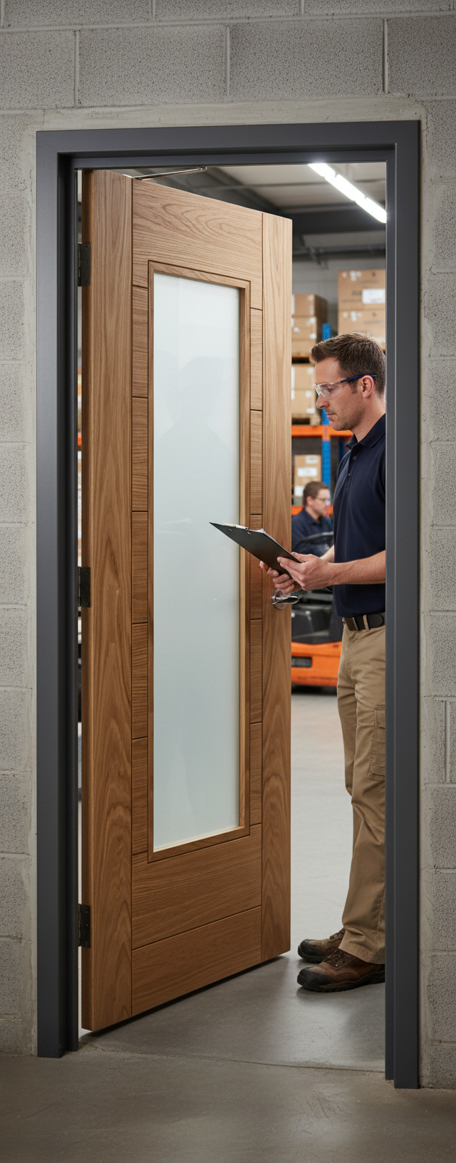 Premium Internal Fire Door with Clear Glazed Panel - FD30 Fire Rated for Safety and Enhanced Light Transmission