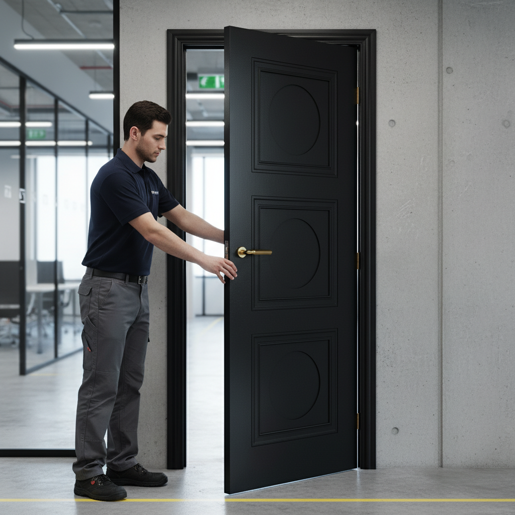 Premium 3 Panel Internal Fire Door with Solid Timber Construction and Bolection Moulds for Stylish Home Interiors