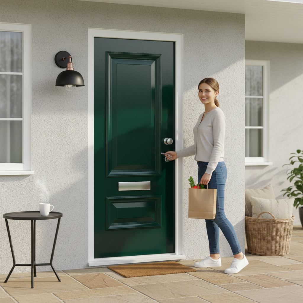 Premium Custom Made 2 Panel External Door with Solid Merbau Hardwood and 44mm Thickness