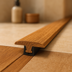 Connecting Profile Door Bar in Natural Oiled Finish - 990mm - detail view