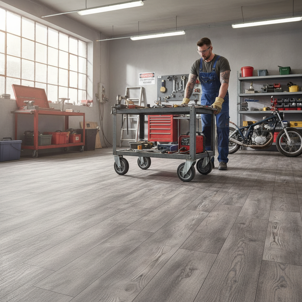 Premium 8mm Laminate Flooring with Water-Resistant Surface and Bevelled V-Grooved Edges for Charming Solid Plank Appearance