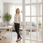 Premium White Primed Internal Pocket Door Set with 15 Clear Glass Panels for Modern Spaces