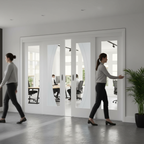 Premium Sliding Room Divider with Fixed Panels - Customizable Design for Open-Plan Living