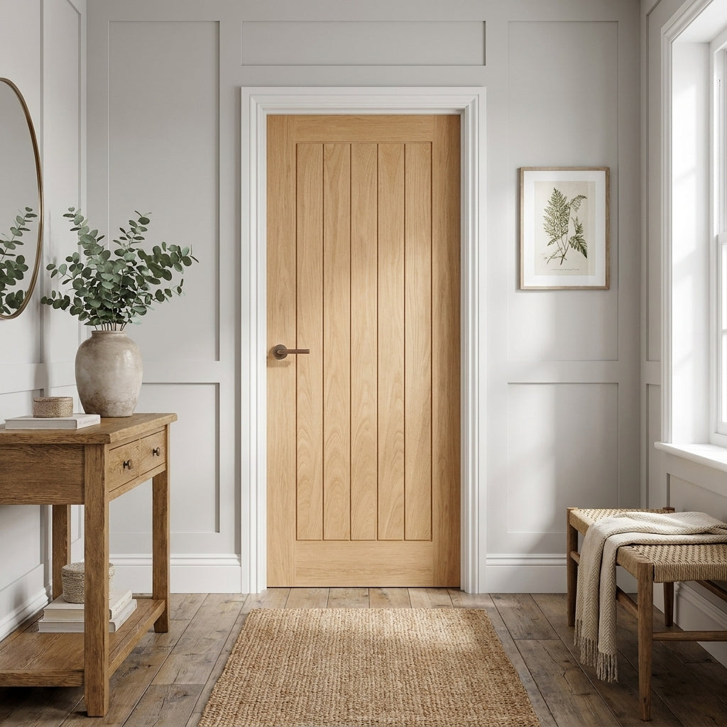 Internal Oak Door Unfinished Farley Design Solid Engineered Core