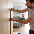 Premium 2.4m Wall Panelling Trim in Light Walnut Finish - Sophisticated Acoustic Solution for Home Interiors