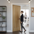 Premium Oak Internal Door with Aluminium Inlays - Fully Finished with A-Grade American White Oak Veneer