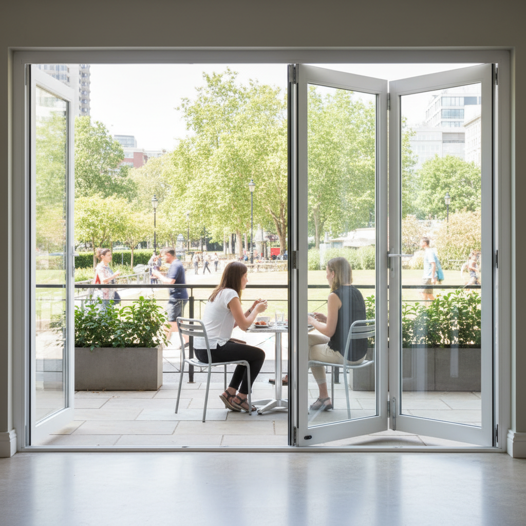 Premium 12ft Slimline White Timber External Bifold Door Set with Double Glazing and 15-Year Guarantee