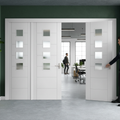 Premium Internal Room Divider Set with Obscure Glass and Pre-Primed Frame for Modern Interiors