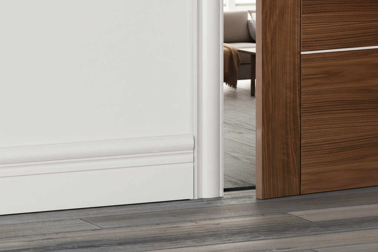 Premium White Victorian Architrave Full Set - Solid FSC Certified Board, 100mm x 18mm Dimensions for Door Installation