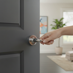 Premium Designer Round Lever Door Handle Set with Polished Chrome Finish for Modern Interiors - Image 2