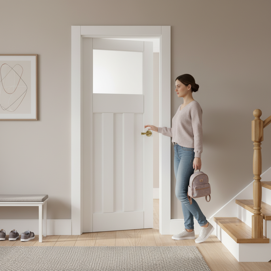 Premium White Internal Primed 3 Panel Deco Door - Classic Design, Durable Construction, Ready for Custom Finish