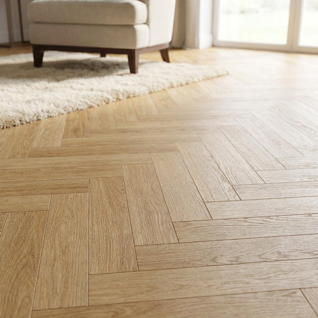 8mm Water-Resistant Matt Laminate Flooring 1174x294mm with Square Edge - detail view