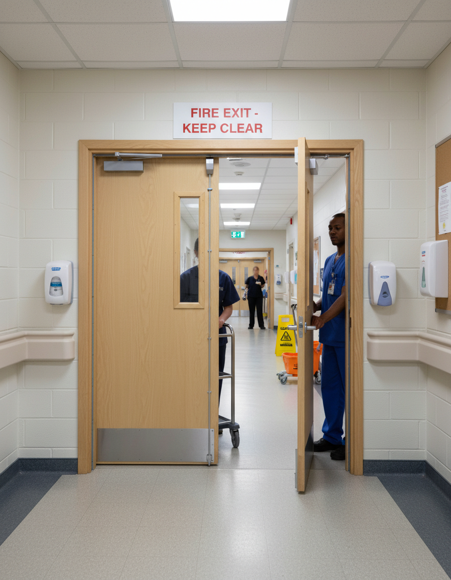 Premium Softwood Fire Door Frame for Double Doors with Fire-Rated Linings and Intumescent Strips