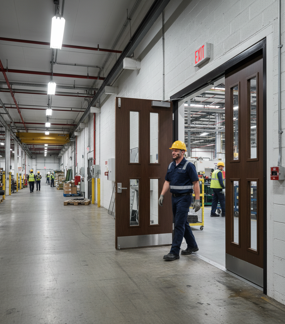 Premium Custom Made FD30 Fire Door Pair - Bespoke Internal Design with High Safety Standards