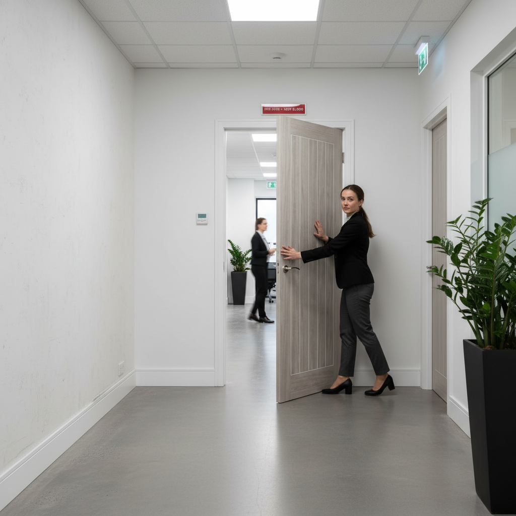 Premium Internal Fully Finished FD30 Light Grey Laminated Fire Door - Stylish and Affordable for Modern Interiors