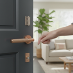 Premium Rose Gold Lever Handle Pack with Hinges and Latch - Ideal for Modern Interiors