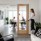 Premium Clear Glazed Flush Pocket Door Set with No Bottom Track and Space-Saving Design for Modern and Traditional Interiors