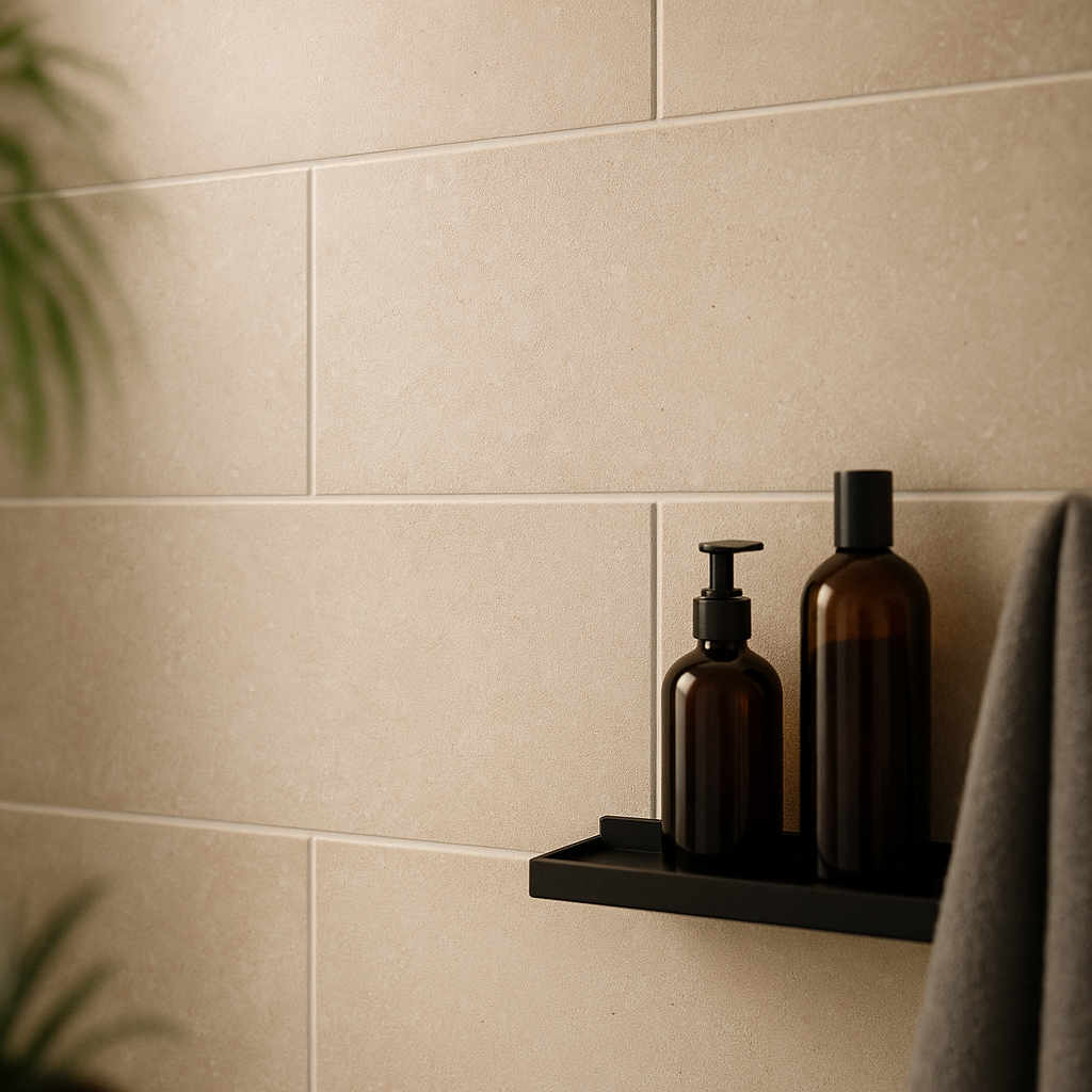 Smooth Ceramic Wall Tile in Belmont Matt Finish - detail view