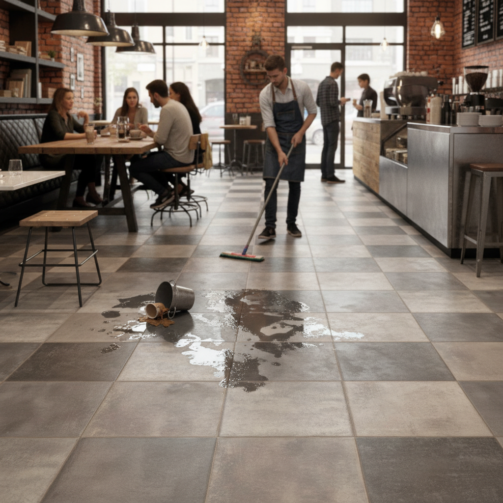 Premium 8mm Stone Oxide Water-Resistant Laminate Flooring with Realistic Tile Effect and Durable Protection