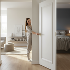 Premium White Primed Internal Door with Solid Core and Distinctive Moulding - 10 Year Guarantee