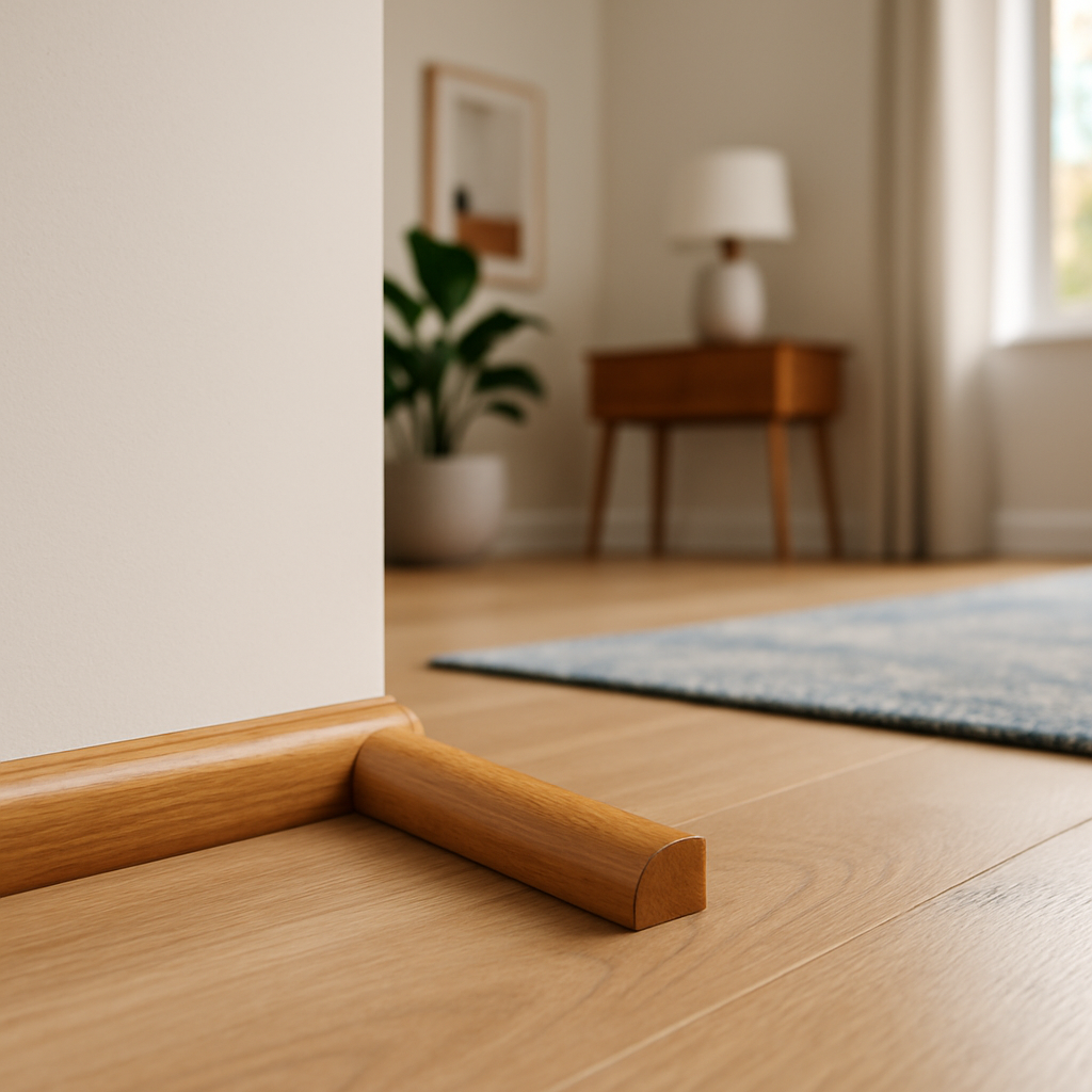 Lacquered Scotia Beading in Carbonised Strand Woven - 1.85m Length