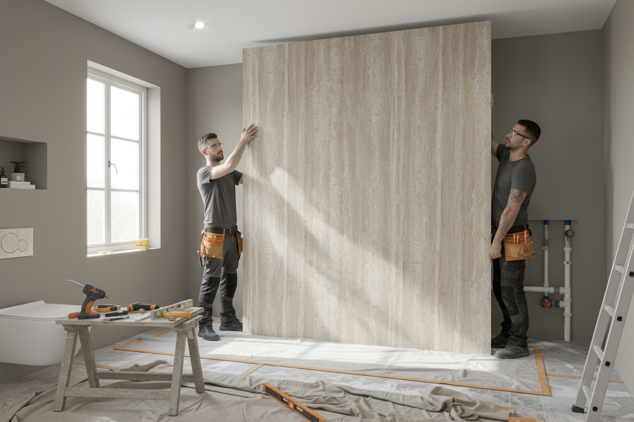 Premium Waterproof Wall Panelling 2420 x 1200mm with Luxurious Marble Effect for High-Moisture Environments