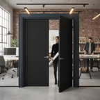 Premium Fully Finished Industrial Studio 3 Panel Pair Door - Modern Design with Durable 35mm Thickness for Sophisticated Interiors - Image 2