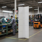 Premium Contemporary Flush Internal Bi-Fold Door - Pre-Finished White with 5 Ladder Style Panels and Full Fitting Accessories