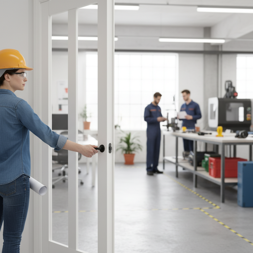 Premium White Primed Shaker Style Clear Glazed Internal Door Pair with Solid Core Construction and FSC Certification