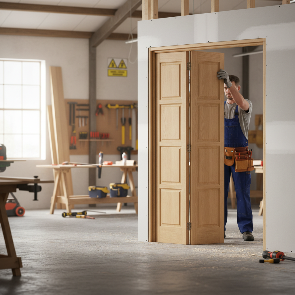 Premium 3 Leaf Bi-Folding Door Set - Slimline Design for Space Saving with Quality Hardware Options