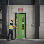 Premium Custom Made 1L Offset External Door - Solid Merbau Hardwood with RAL Color Options and 10-Year Warranty